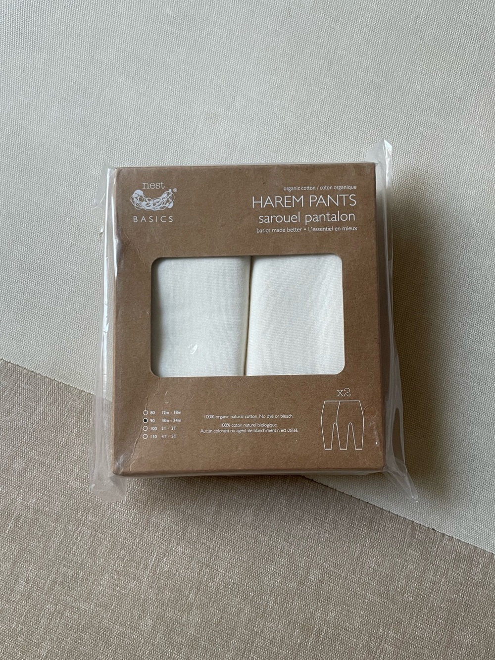 Nest Designs Toddler Basic Cotton Harem Pants 2 Pack - 18-24 months